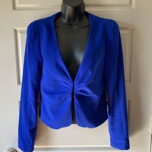 Royal Blue puff shoulder blazer H&M